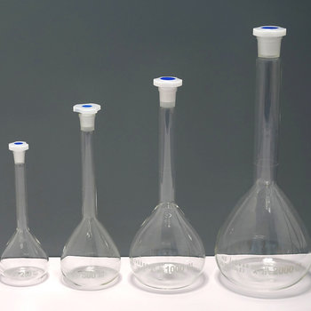 Fiole de mesure de laboratoire Fiole jaugée de plastique